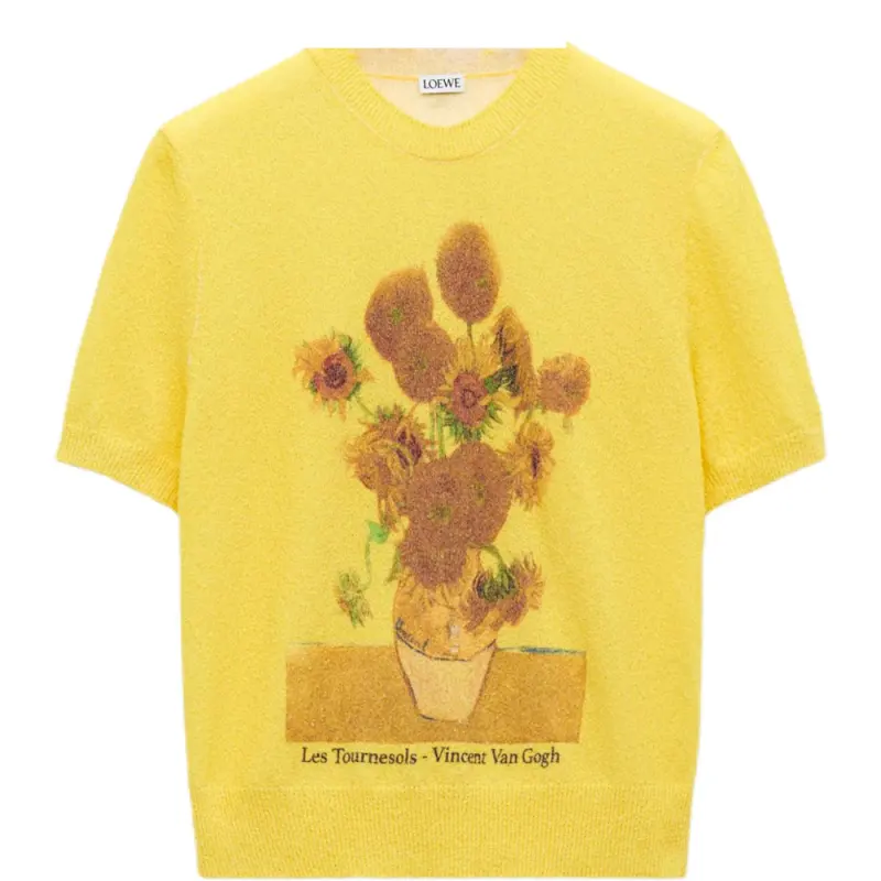 LOEWE Short Sleeve Sweater 'Yellow'