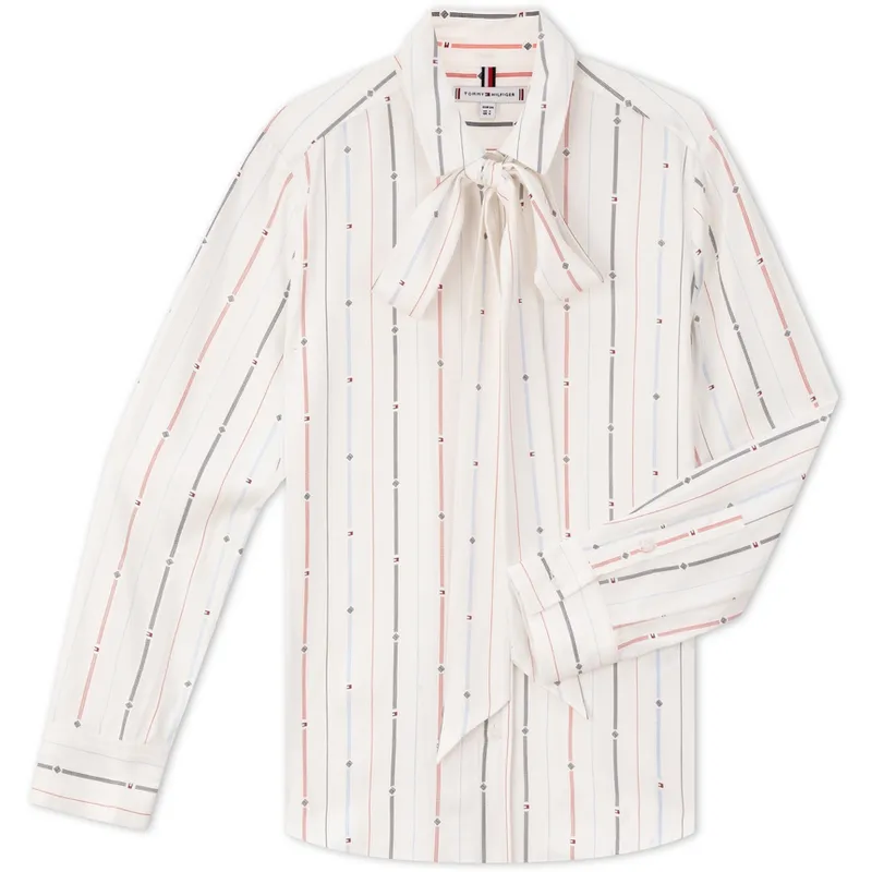 Tommy Hilfiger Shirt Women's White Stripes