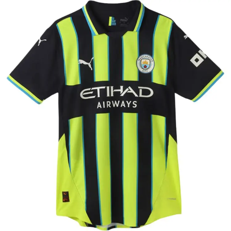 PUMA Manchester City AUTHENTIC JERSEY W/PACKAGING Soccer Jersey Player Edition Men's Marine Blue/Yellow