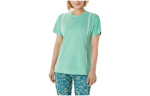Asics New Strong 92 Short Sleeve Top T Shirt Women's Green