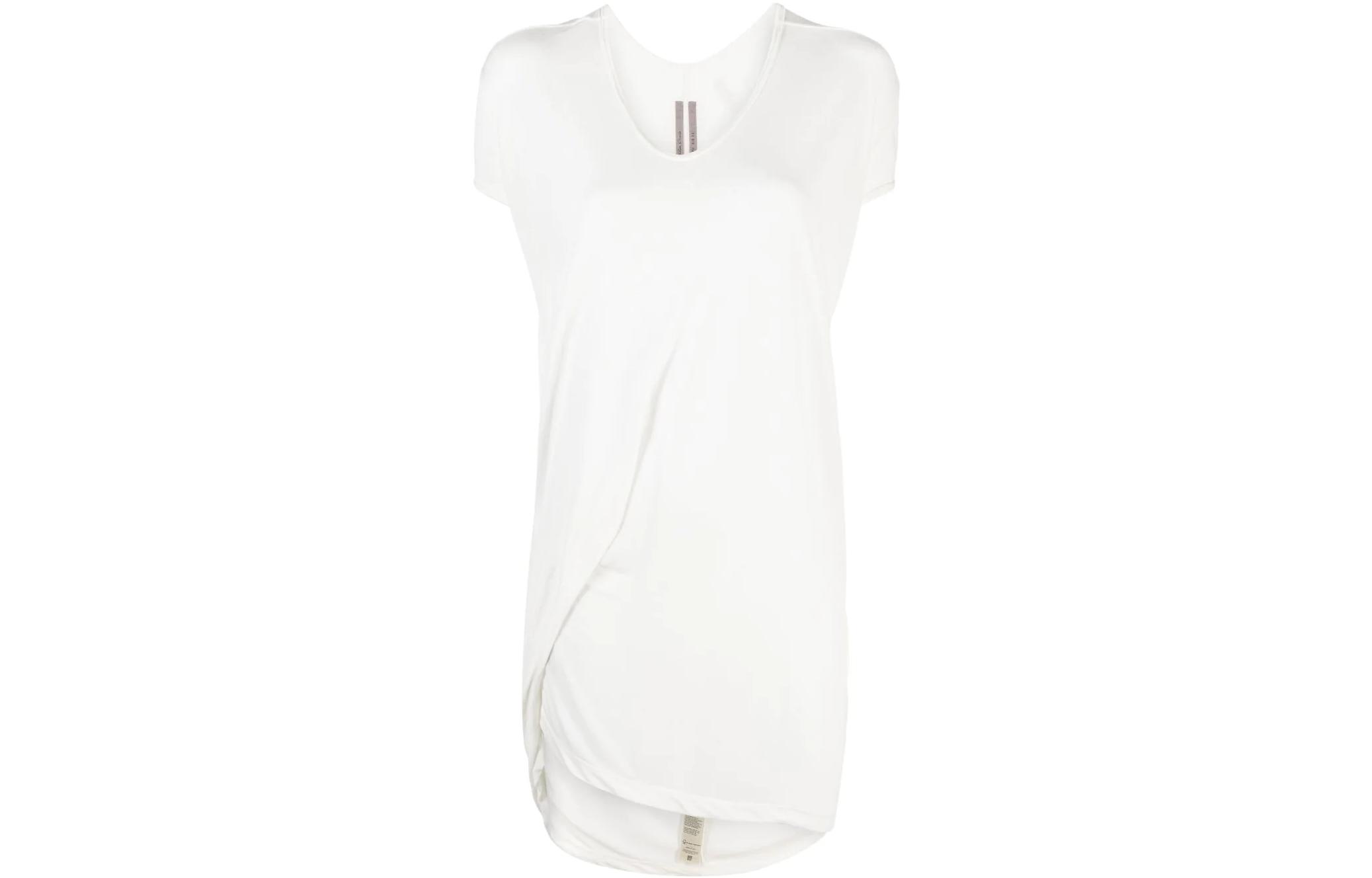 Rick Owens asymmetric draped T-shirt