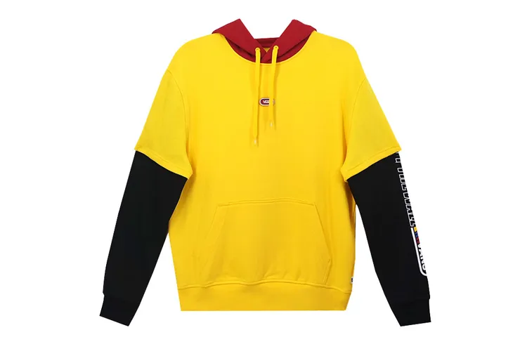 Vans Sweatshirts Women's Yellow Hooded (Non-detachable) Moderate Straight Fit