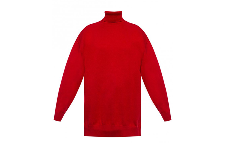 Balenciaga Cashmere Sweaters Women's Red Turtleneck Moderate