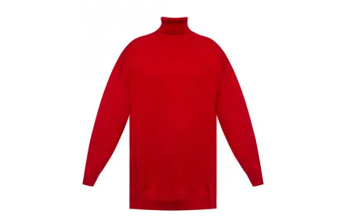 Balenciaga Cashmere Sweaters Women's Red Turtleneck Moderate