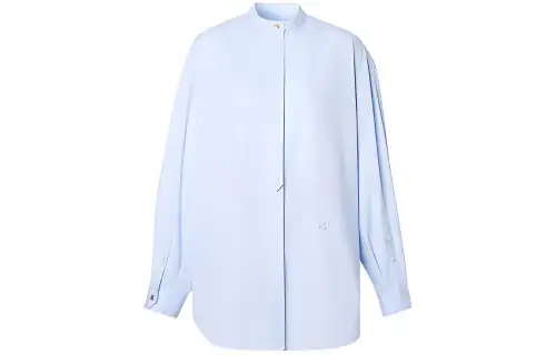 Burberry Shirts Women's Light Blue Crew Neck Moderate Shirt