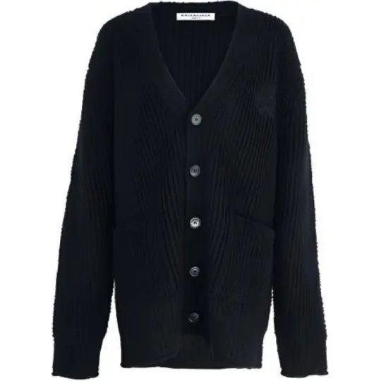 Balenciaga Oversized V-Neck Cardigan