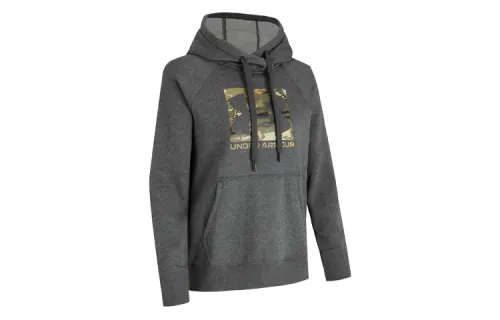 Under Armour Sweatshirts Women's Gray Hooded Moderate Regular