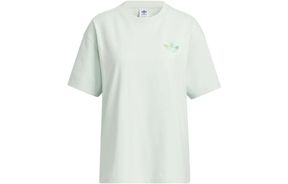 adidas originals Women's Lifestyle Logo Print Short Sleeve Tee Women's 'Linen Green'