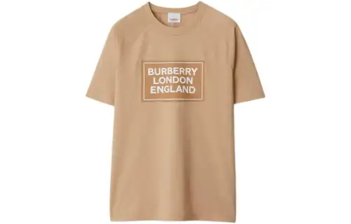 Burberry SS24 Raglan Sleeve T Shirt Women's Soft Tawny