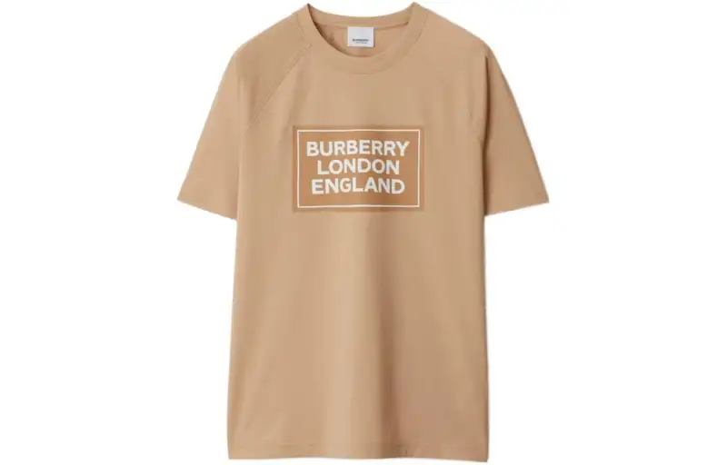 Burberry SS24 Raglan Sleeve T Shirt Women's Soft Tawny