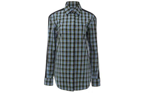 Burberry Shirt Women's Blue Green Plaid