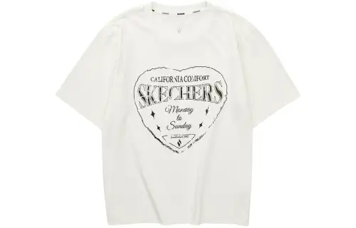 Skechers Drop Shoulder Sleeve T Shirt Women's Butter Ecru