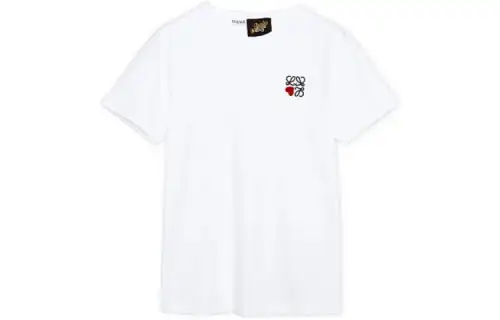 LOEWE T Shirts Women's White Crew Neck Moderate Straight Fit