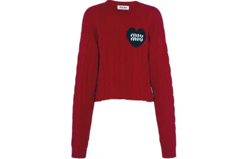 MIU MIU SS22 Cashmere Sweater Women's Red