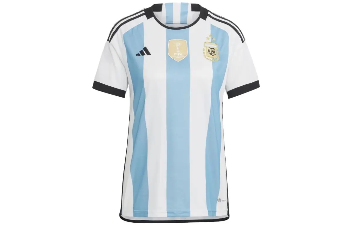 Adidas Argentina T-Shirts Women's White Crew Neck Moderate Straight Fit
