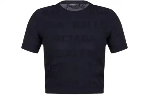 Balenciaga Logo Printed Crewneck T Shirt