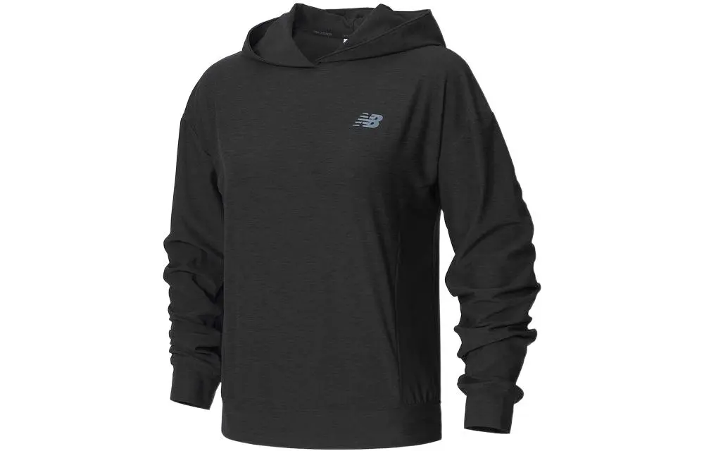New Balance Sweatshirts Women's Black Hooded Moderate Regular