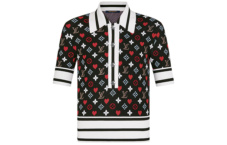 Женская футболка Louis Vuitton Striped Polo (разноцветная)