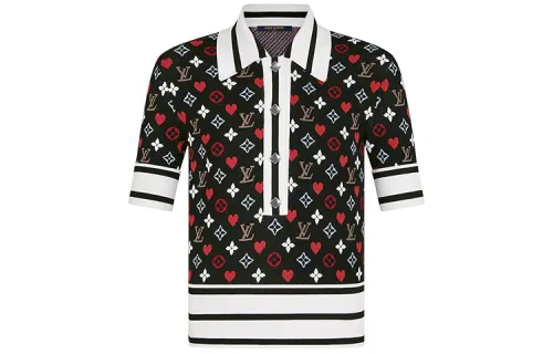 LOUIS VUITTON New Quarterly Products Of LV Knitwear Women's Multicolor Square Collar Moderate Other