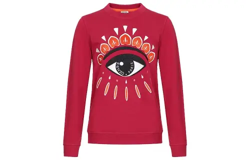 KENZO Sweatshirts Women's Cherry Red Crew Neck Moderate Regular