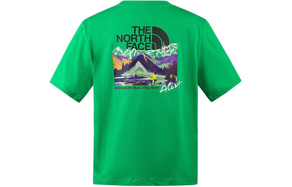 THE NORTH FACE Drop Shoulder Sleeve T Shirt Women's Green