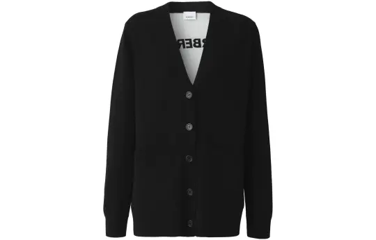 Burberry Women's Wool Blend Cardigan Black