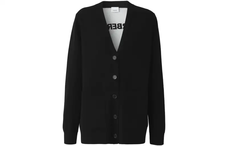 Burberry Women's Wool Blend Cardigan Black