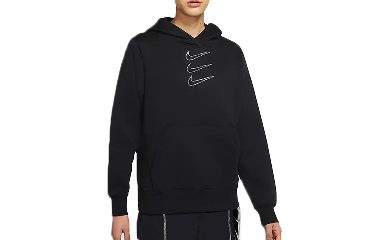 Nike Sweatshirts Women's Black Hooded Moderate Regular