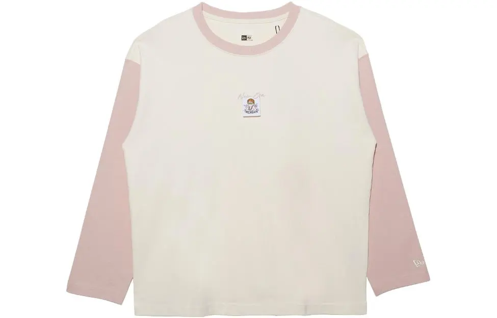 New Era T-Shirts Women's Ivory White Crew Neck Moderate