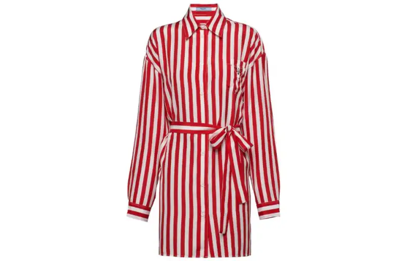 PRADA Shirts Women's Red Lapel Moderate