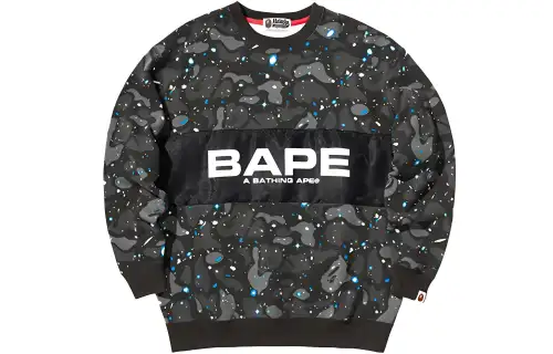 Bape Space Camo Wide Crewneck White