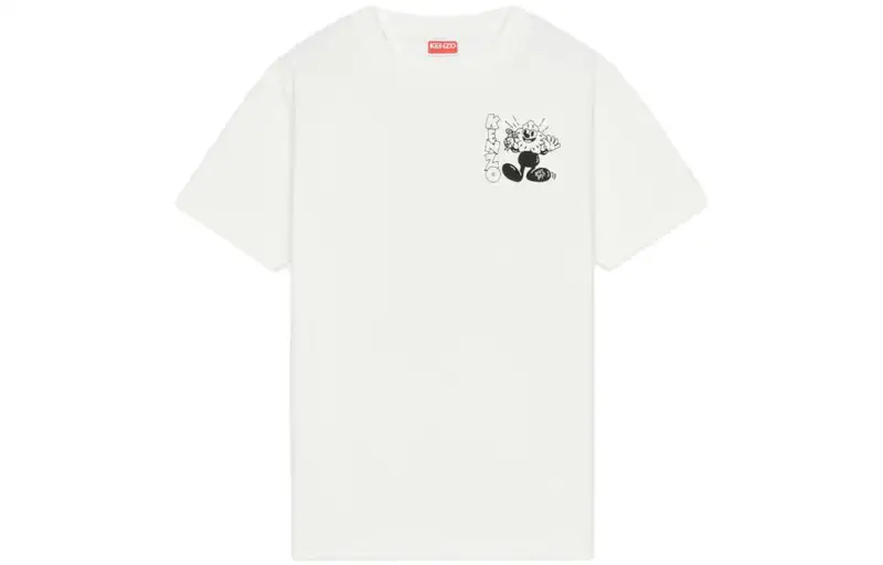KENZO T Shirts Women's White Crew Neck Moderate Straight Fit