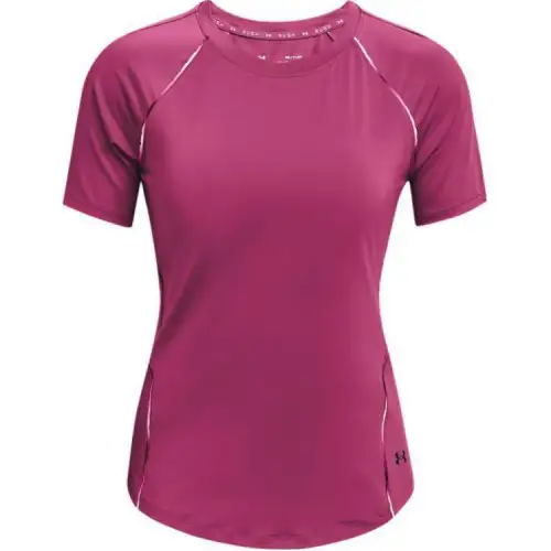 Under Armour T Shirts Women's Rose Red Crew Neck Moderate Straight Fit