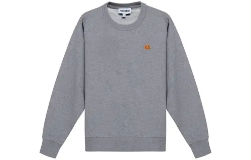 KENZO Sweatshirts Women's Dove Gray Crew Neck Moderate Heavyweight