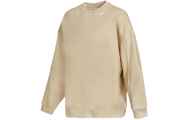 Nike Sweatshirts Women's Beige Crew Neck Thickened Regular