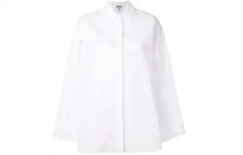 KENZO Shirts Women's White Square Collar Moderate Shirt