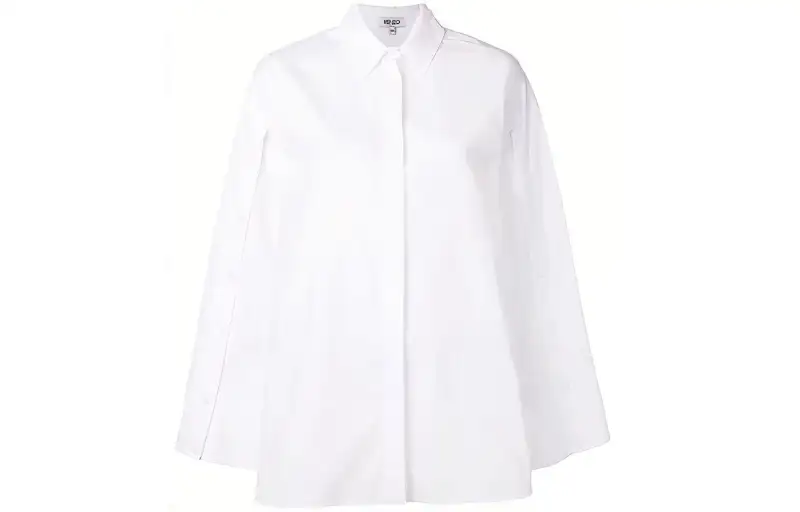 KENZO Shirts Women's White Square Collar Moderate Shirt