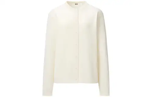 UNIQLO FW23 U Sweaters Women's Ivory Crew Neck Moderate Cardigan