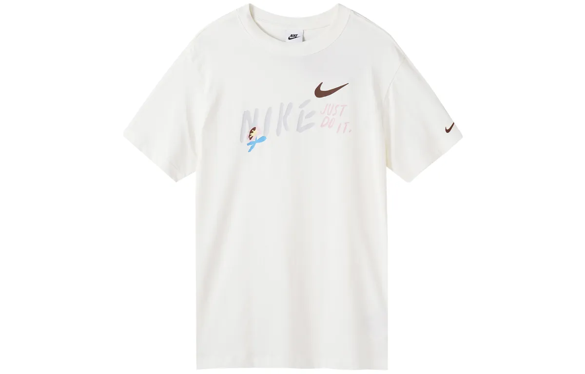 Nike Sportswear Drop Shoulder Sleeve T Shirt Women's Sail White