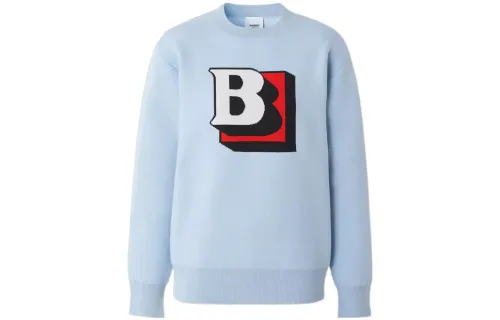Burberry SS22 Knitwear Letter Women's Blue