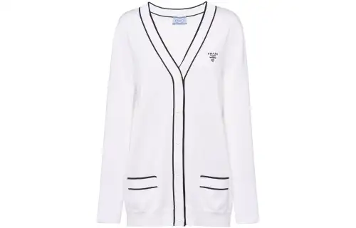 Prada V-neck silk cardigan