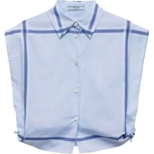 PRADA Check print Cropped Shirt