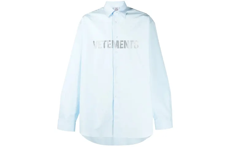 Vetements Shirts Women's Blue Lapel Moderate Other