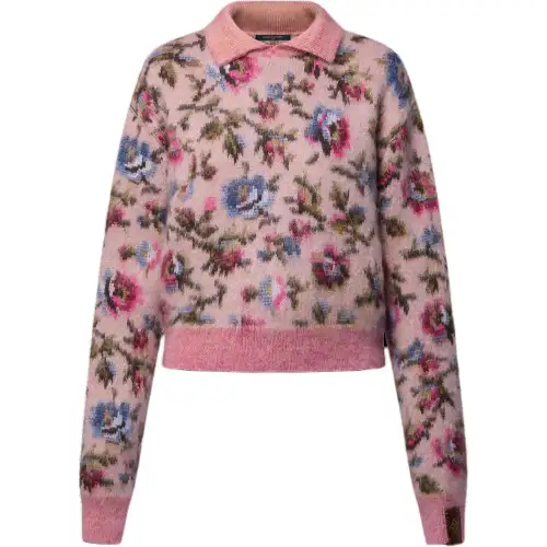 Lv Winter Bloom Mohair Pullover
