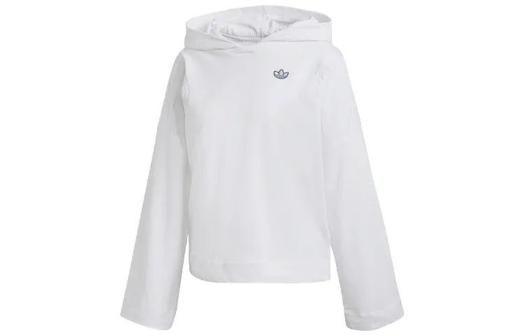 Adidas Originals Sweatshirts Women's White Hooded Moderate Regular