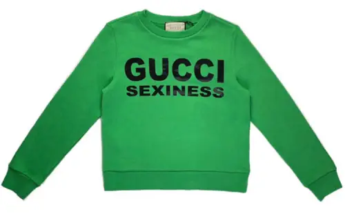GUCCI Sweatshirts Women's Green Crew Neck Moderate Regular