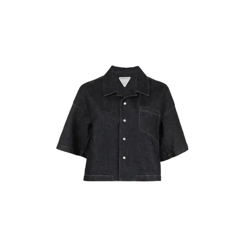 Bottega Veneta Shirts Women's Black Lapel Moderate