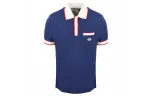 GUCCI Polo Shirts Women's Blue Polo Collar Moderate Straight Fit