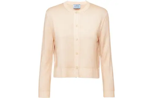 PRADA Cashmere Sweaters Women's Beige Crew Neck Moderate