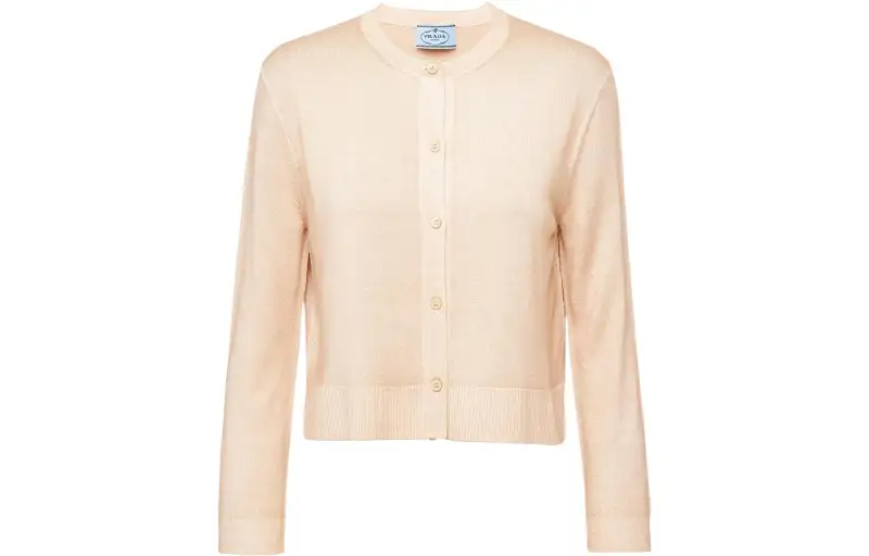 PRADA Cashmere Sweaters Women's Beige Crew Neck Moderate